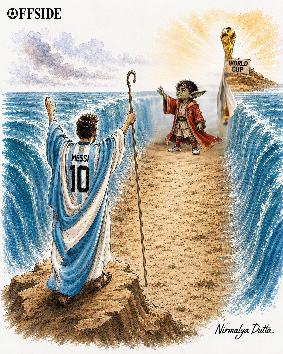 Lionel Messi vs Lamine Yamal (OFFSIDE CARTOON)