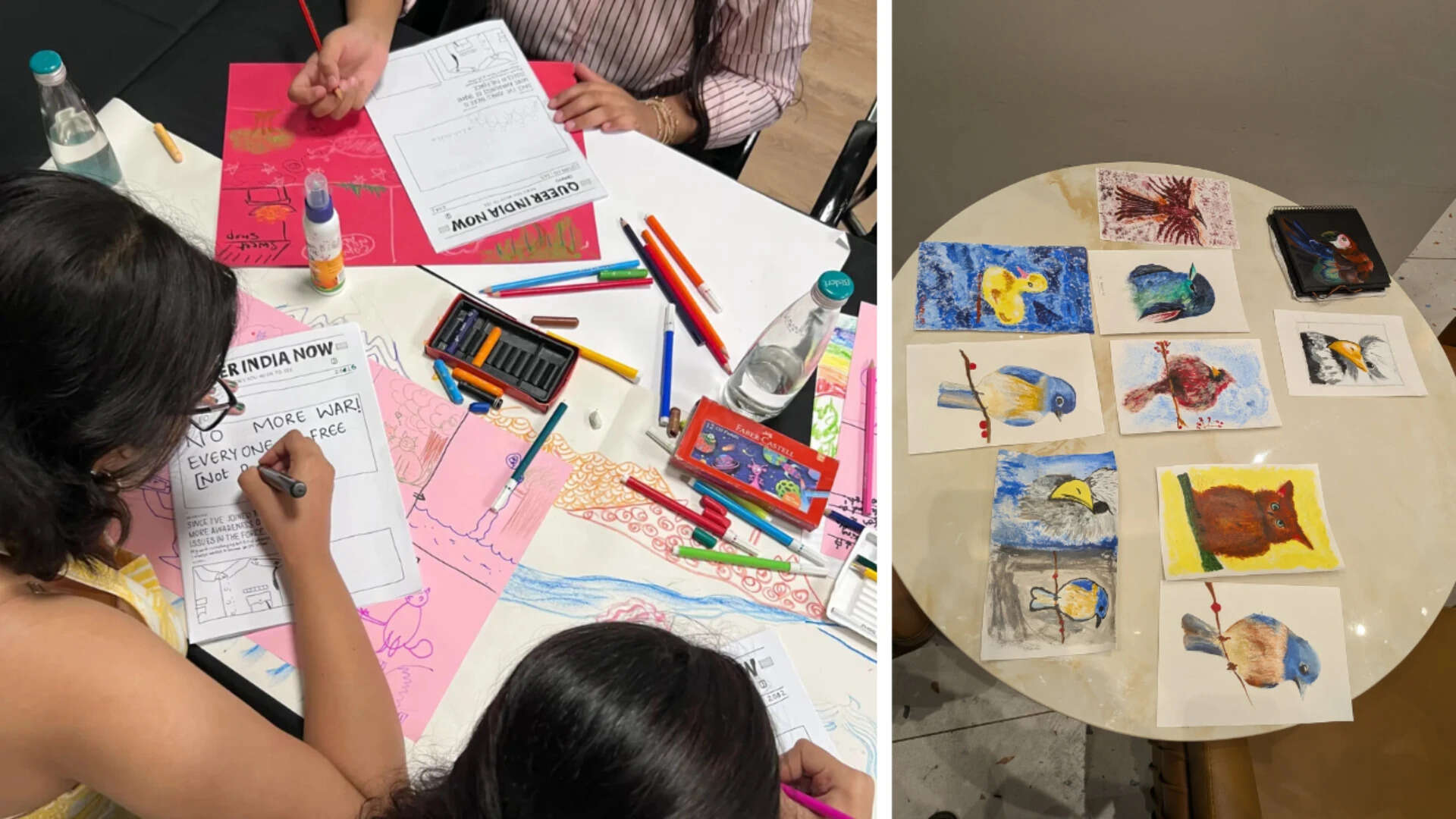 Denise D’Souza, an illustrator, joined her first bad drawing party to meet new people in the city and was soon co-hosting them. “It was liberating honestly, as someone who illustrates professionally It was great to just exist in a space where you’re not expected to think of a brief unidimensionally,” she says