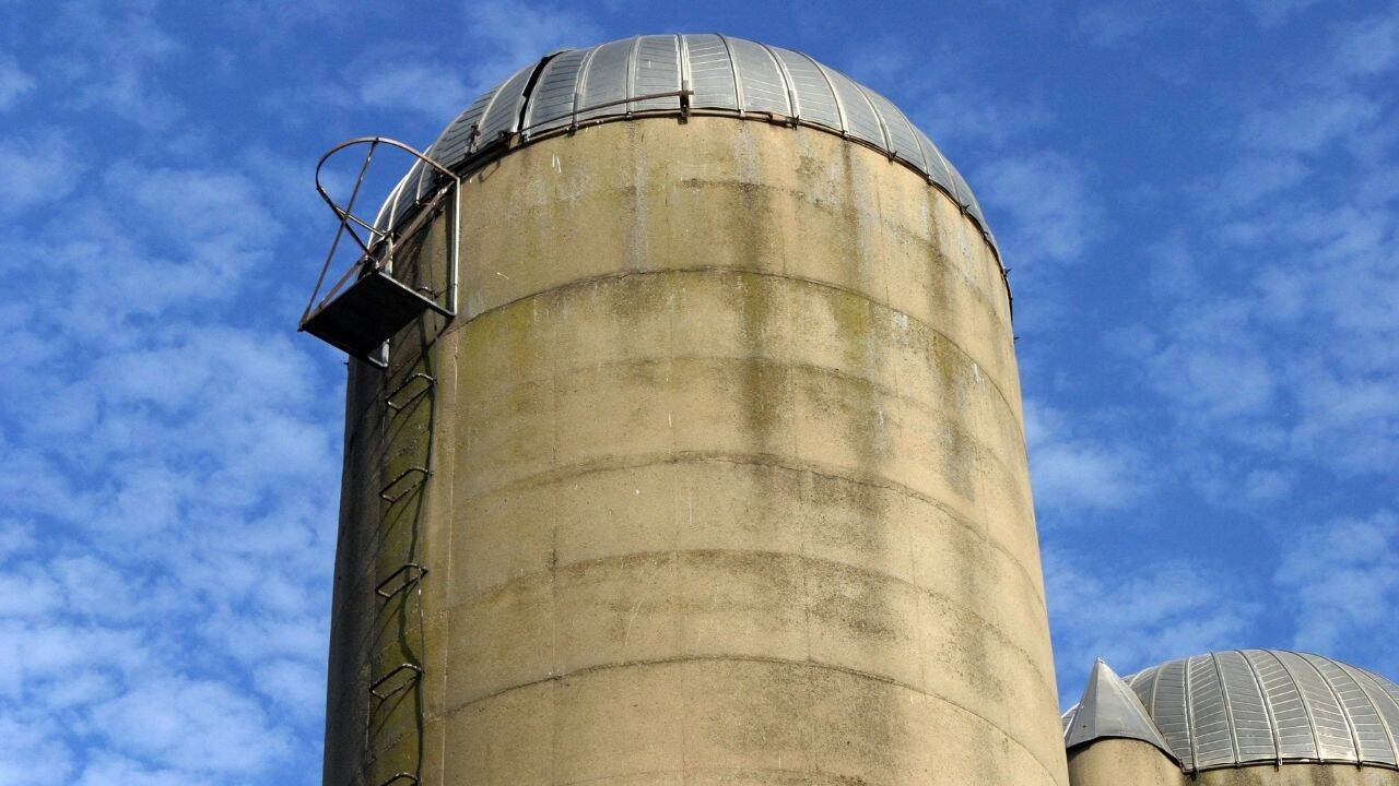 Silo on Dairy Farm in America