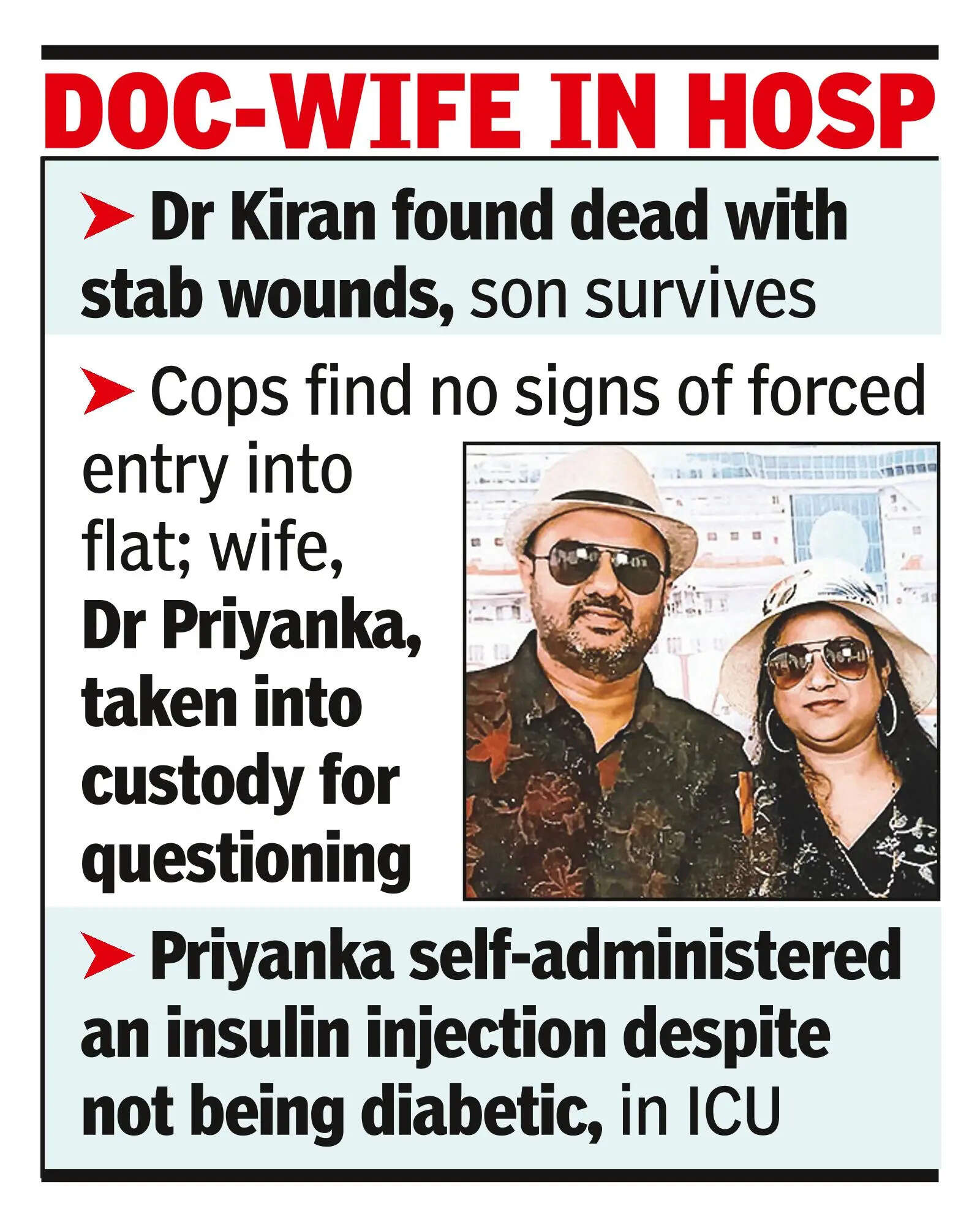 Dharwad doc's wife detained over hubby's murder; cops found her scrolling phone