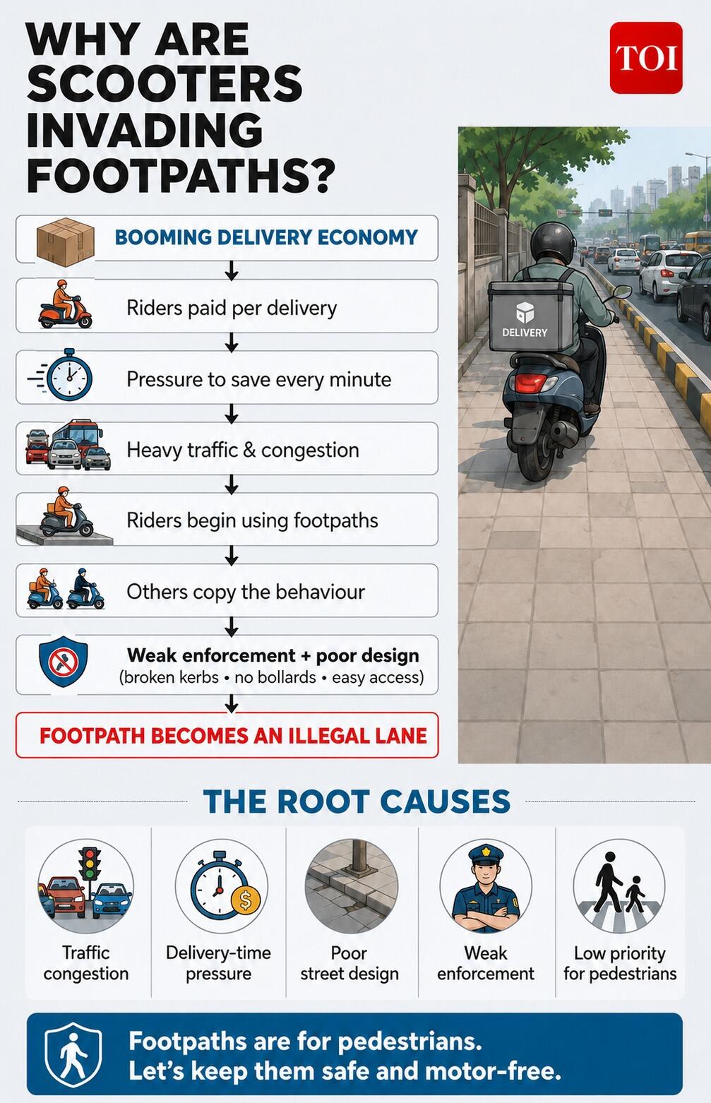 Why are scooters invading footpaths