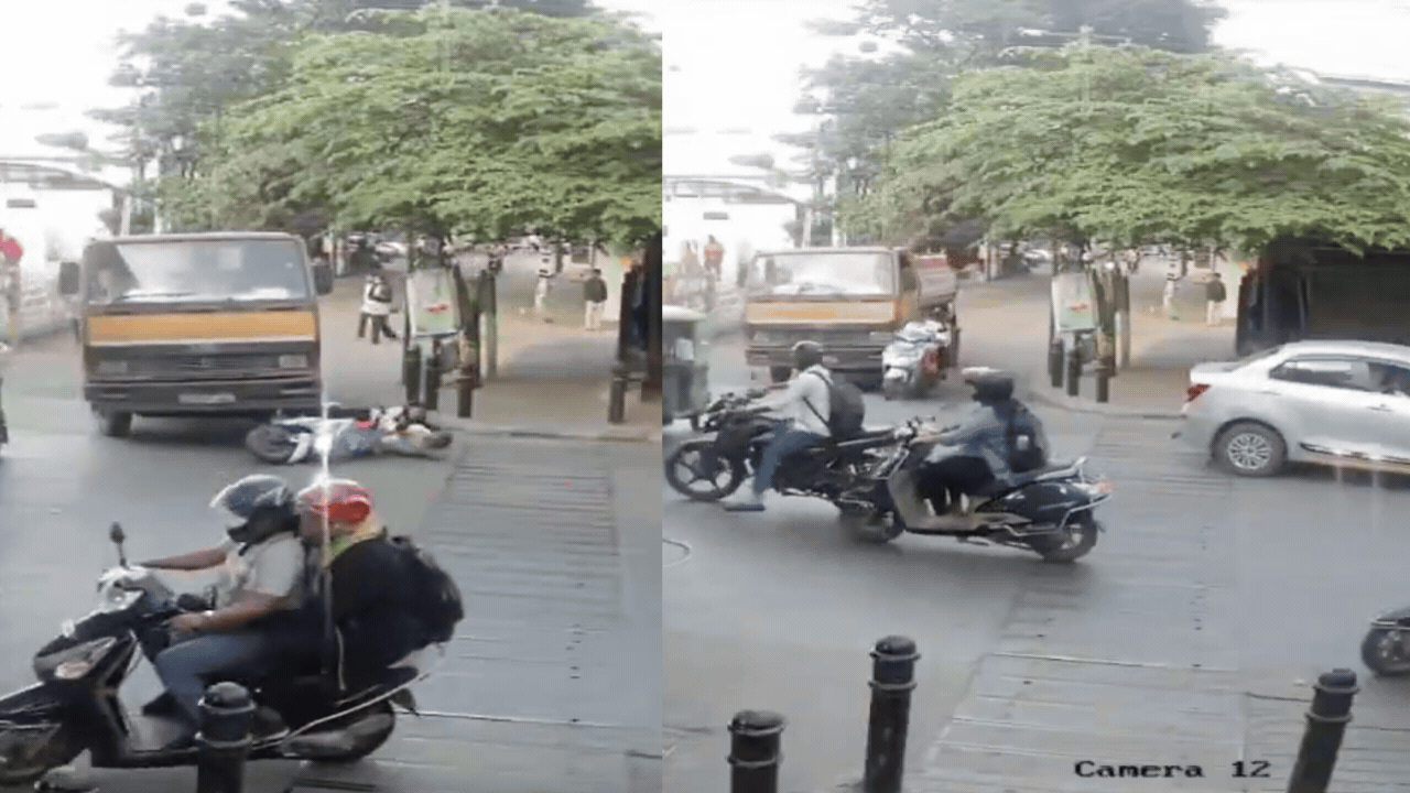 Video: Bengaluru man killed by tanker while dropping grandchildren to school