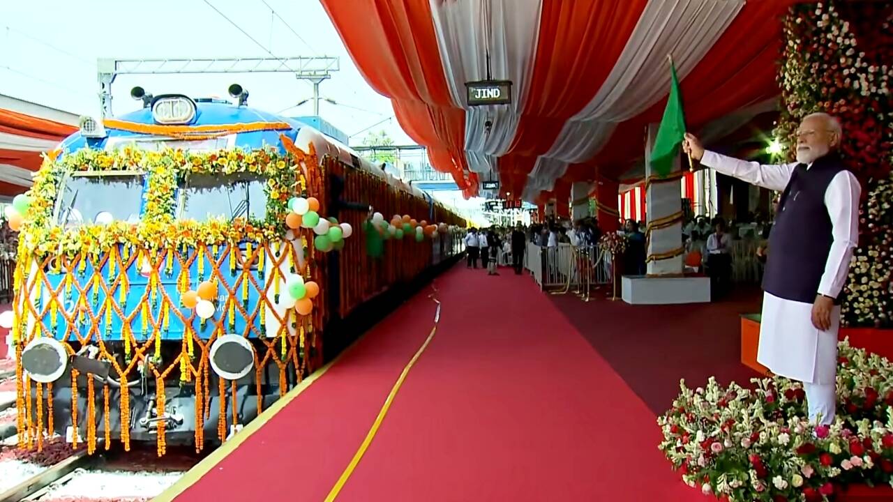 PM Modi flags off India's first hydrogen train; check route, timings &amp; how it works