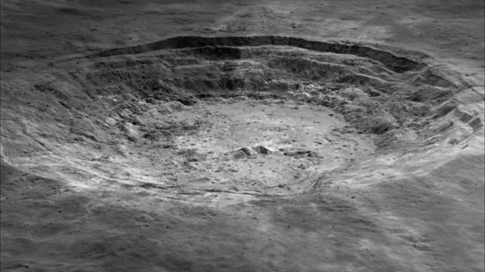 Aristarchus Crater on the Moon (NASA image) .