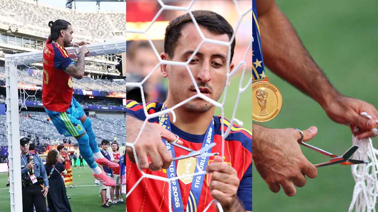 Why Spain players cut the goal nets after winning World Cup