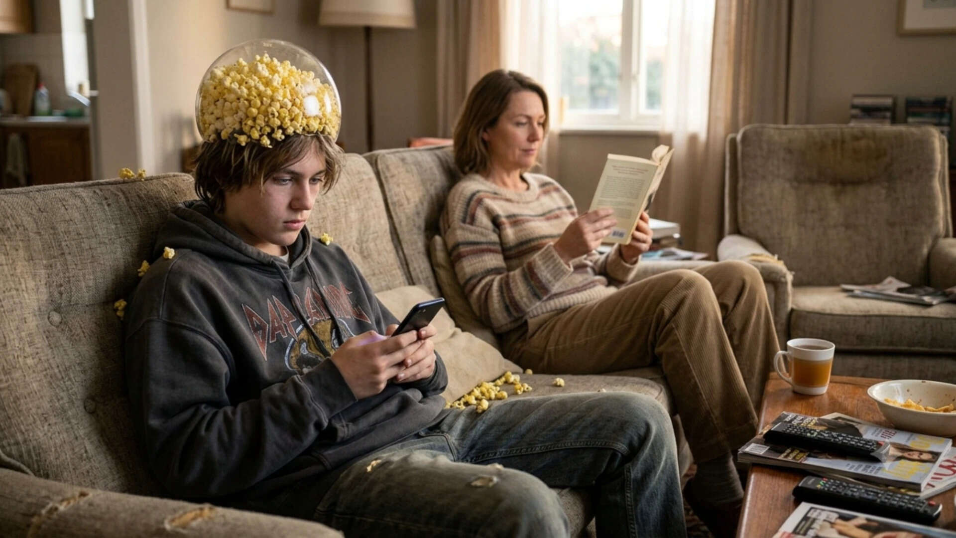 AI generated representative image of popcorn brain