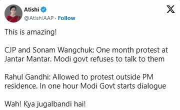 Atishi X post