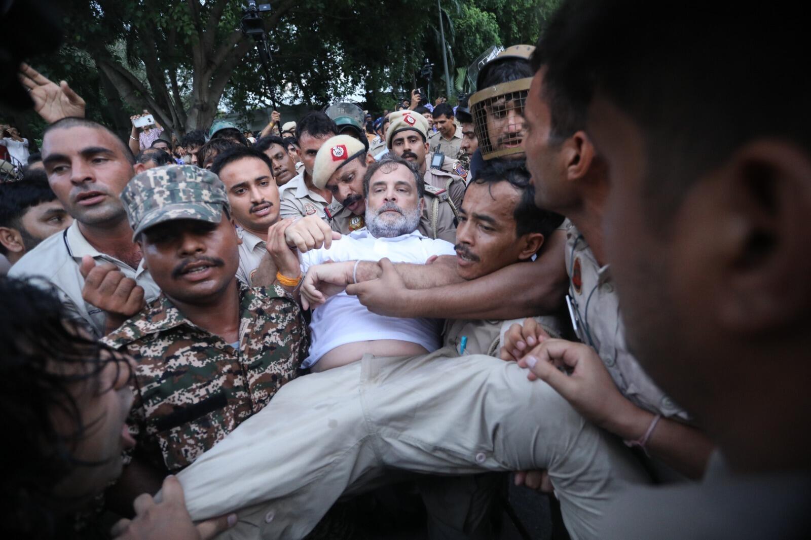 Congress leaders detained during protest outside PM Modi's residence over NEET issue