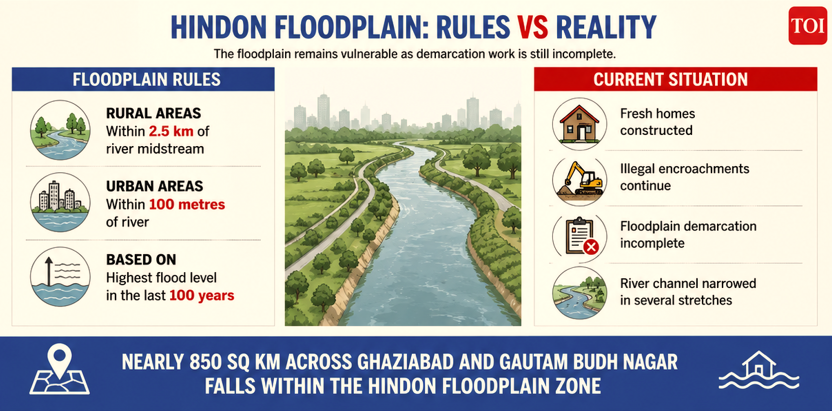 The floodplain remains vulnerable as demarcation work is still incomplete