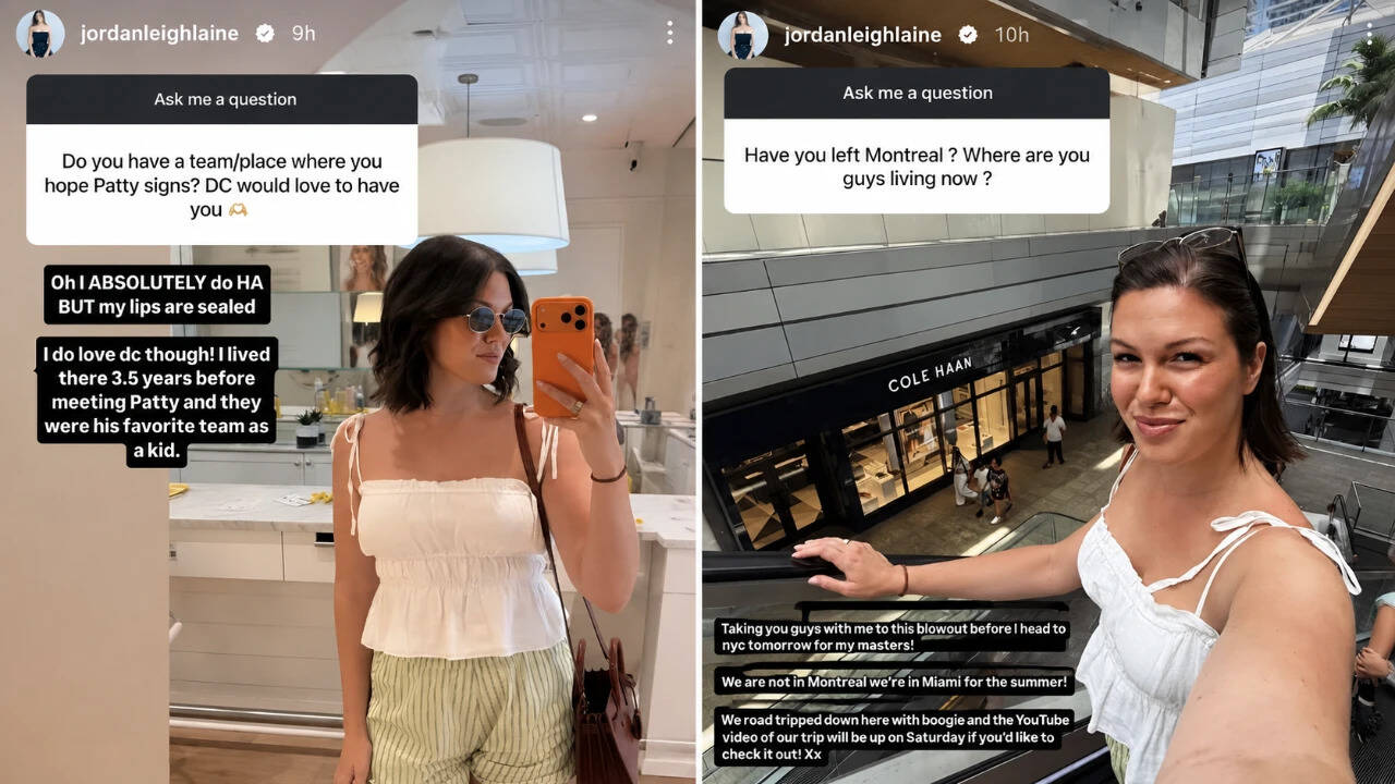 NHL-<p style="line-height:1.38">Former Montreal Canadiens forward Patrik Laine wife Jordan Leigh drops Washington Capitals trade rumor while NHL free agency decision remains pending</p><br>