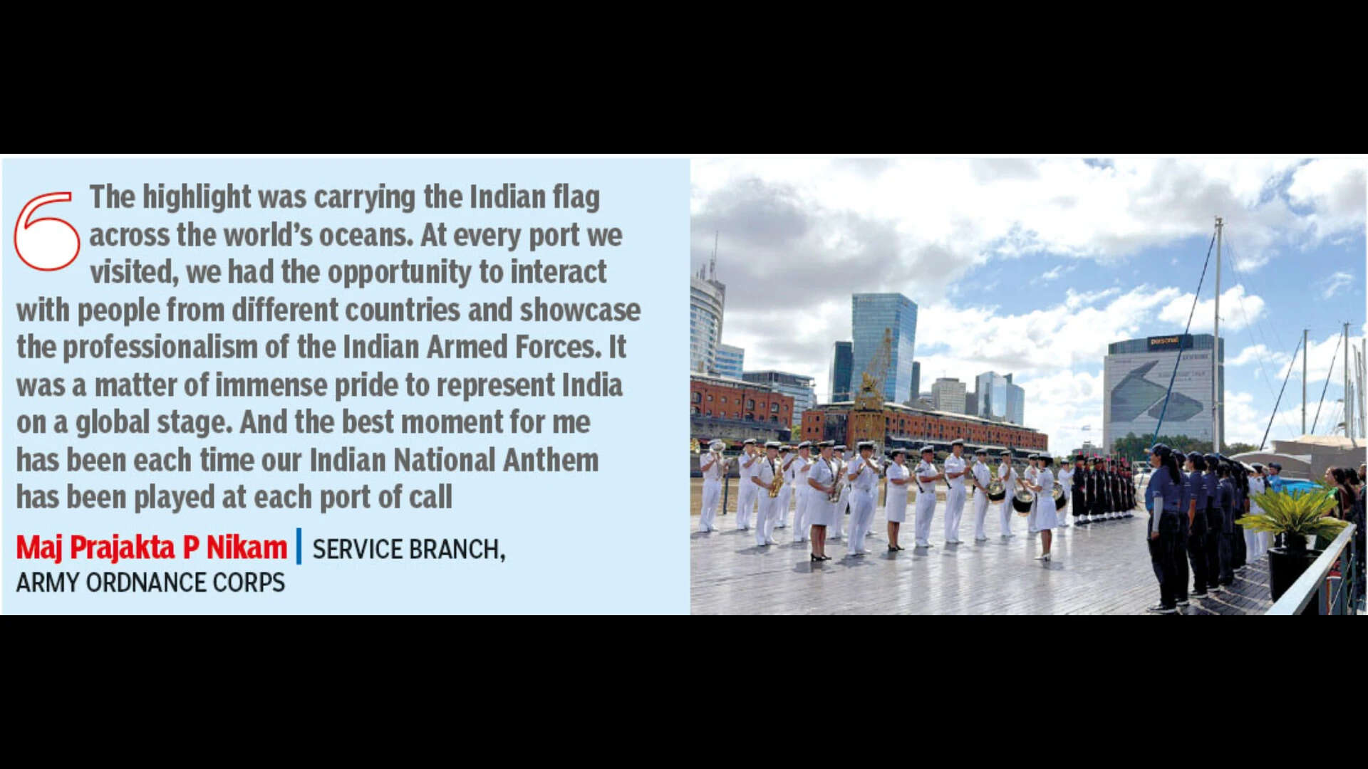 Maj Prajakta Nikam speaks