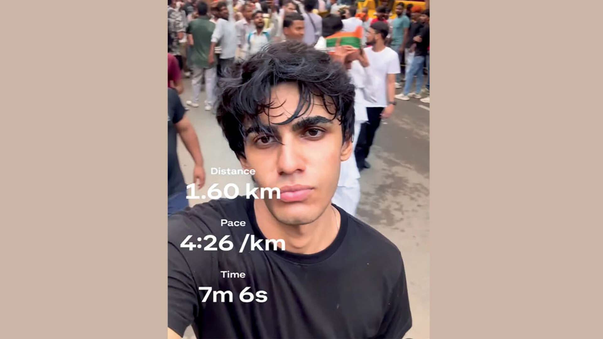While police chased Gen Z protesters to disperse them, they decided it counted as cardio. A participant later uploaded a screenshot of the kilometres covered during the chase – “Thanks for the cardio, Dilli Police.”