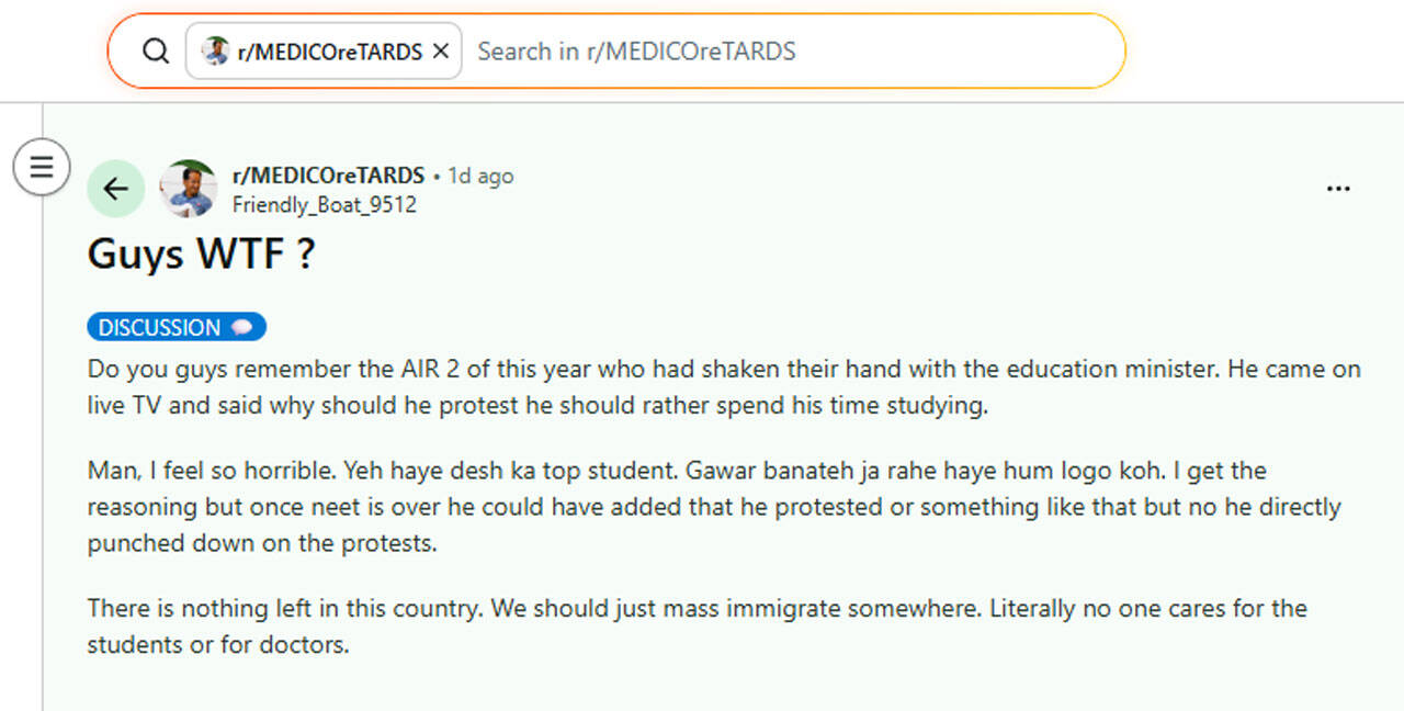 NEET AIR 2 Panshul Bansal's protest remark sparks debate among aspirants over exam controversy