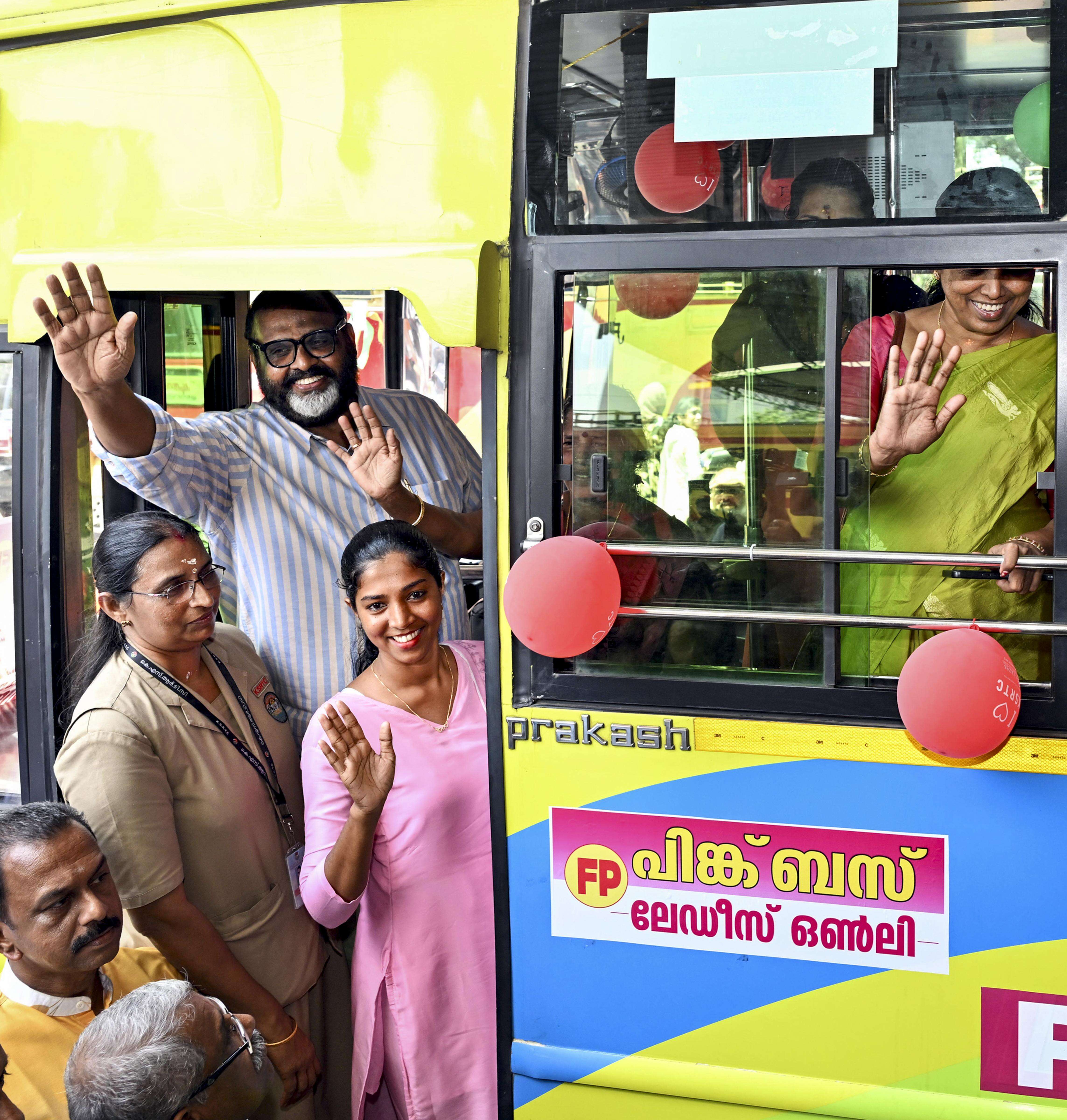 KSRTC launches women-only ‘pink bus’ service in Thiruvananthapuram