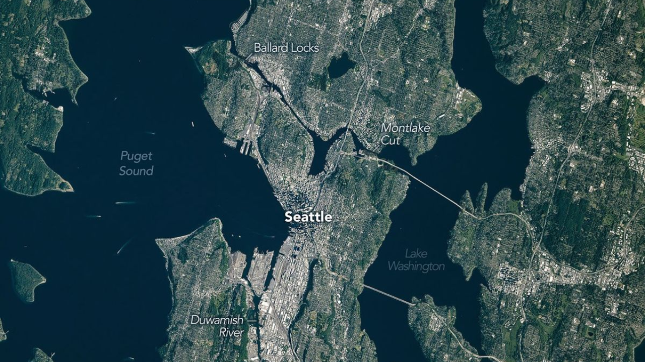 How Ice Age Mega-Floods and Urban Concrete Reshaped Seattle From Above