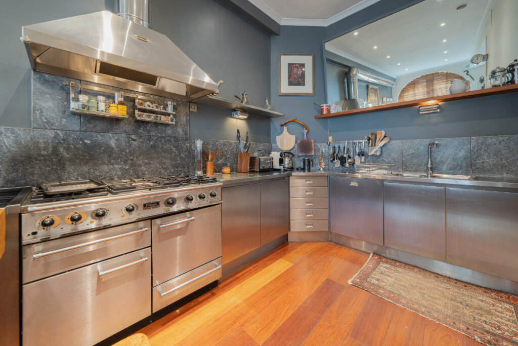 Guy Ritchie is reportedly behind the design of the home's stainless-steel kitchen.