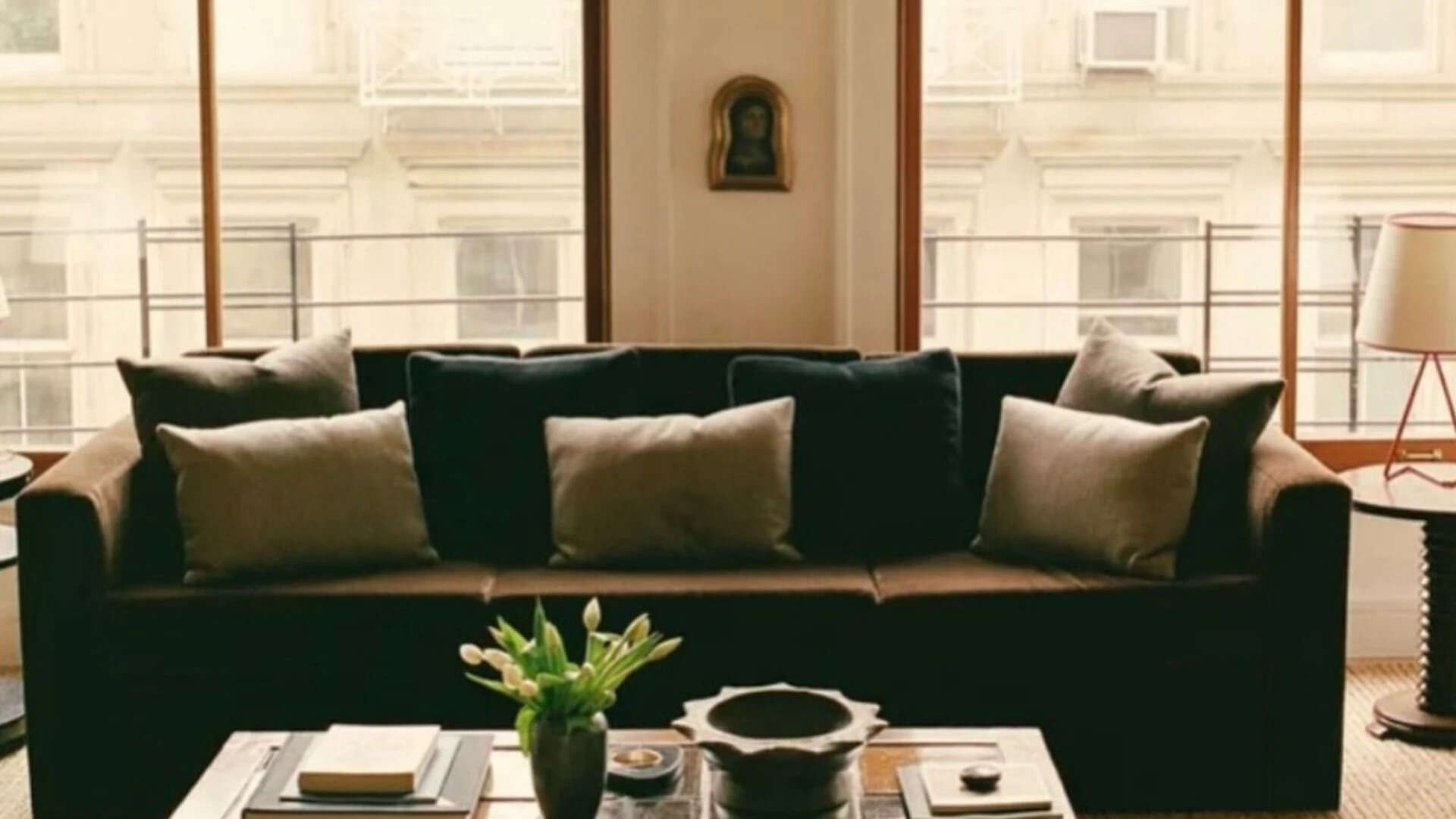 Greggy steals the spotlight in Paul Wesley and Natalie's cosy living space