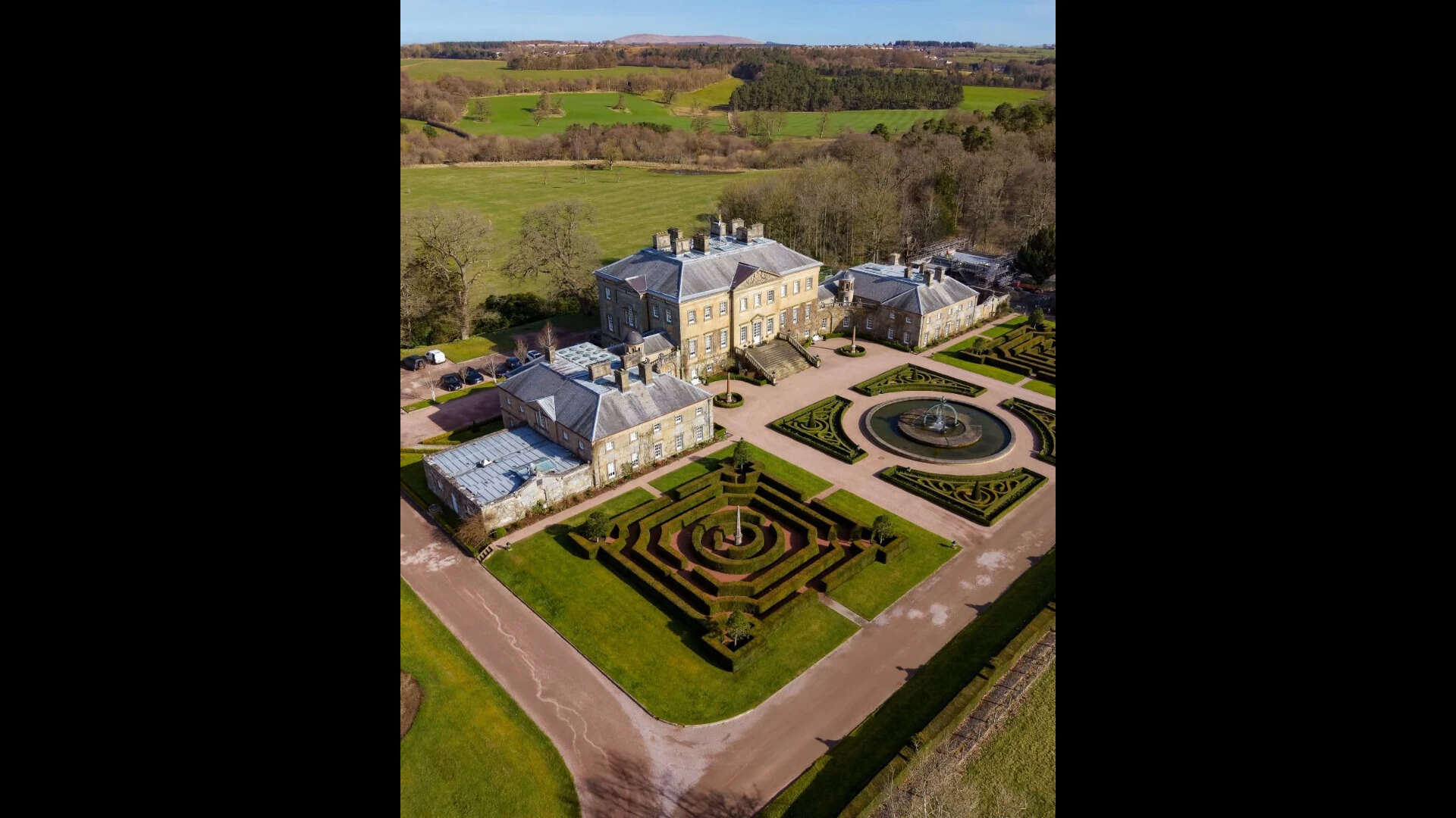Dumfries House aerial view