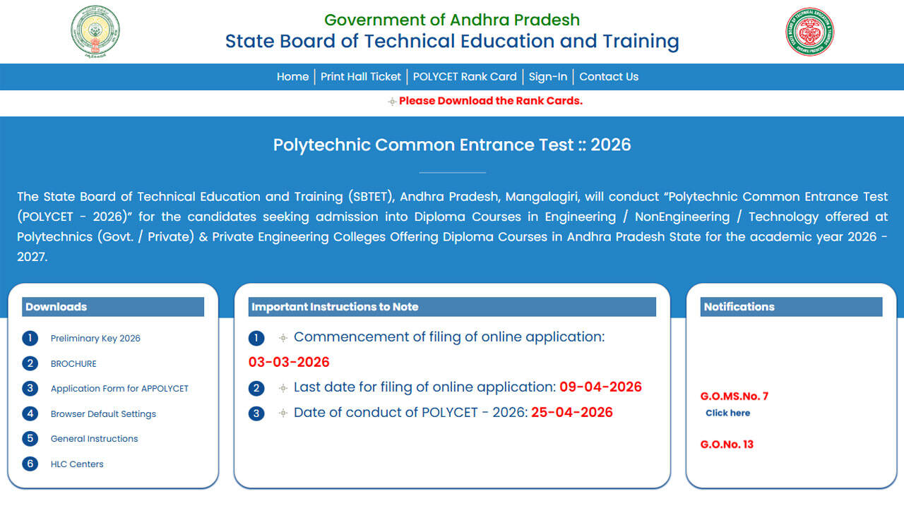 AP POLYCET 2026 final phase seat allotment result released at polycetap.ap.gov.in; reporting deadline July 29
