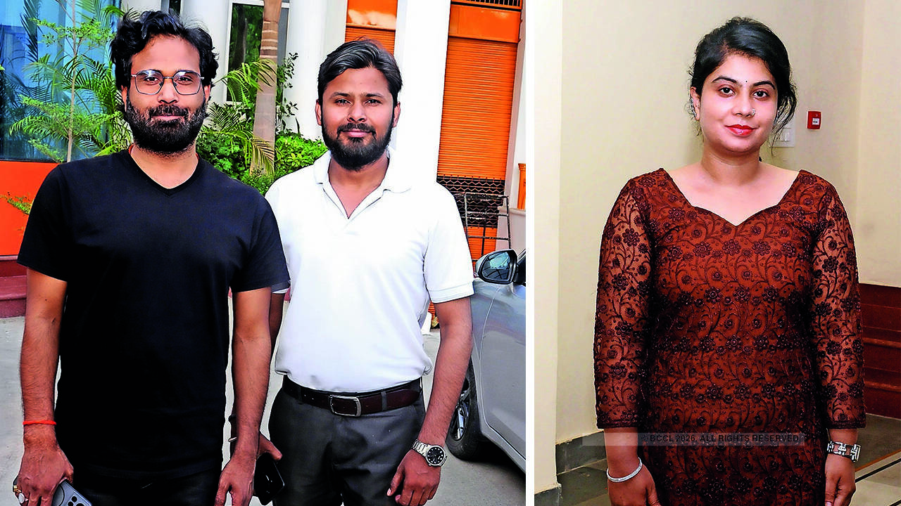 (L) Ramapati Soti and Shashank Sahai (R) Vaishanavi Kumari