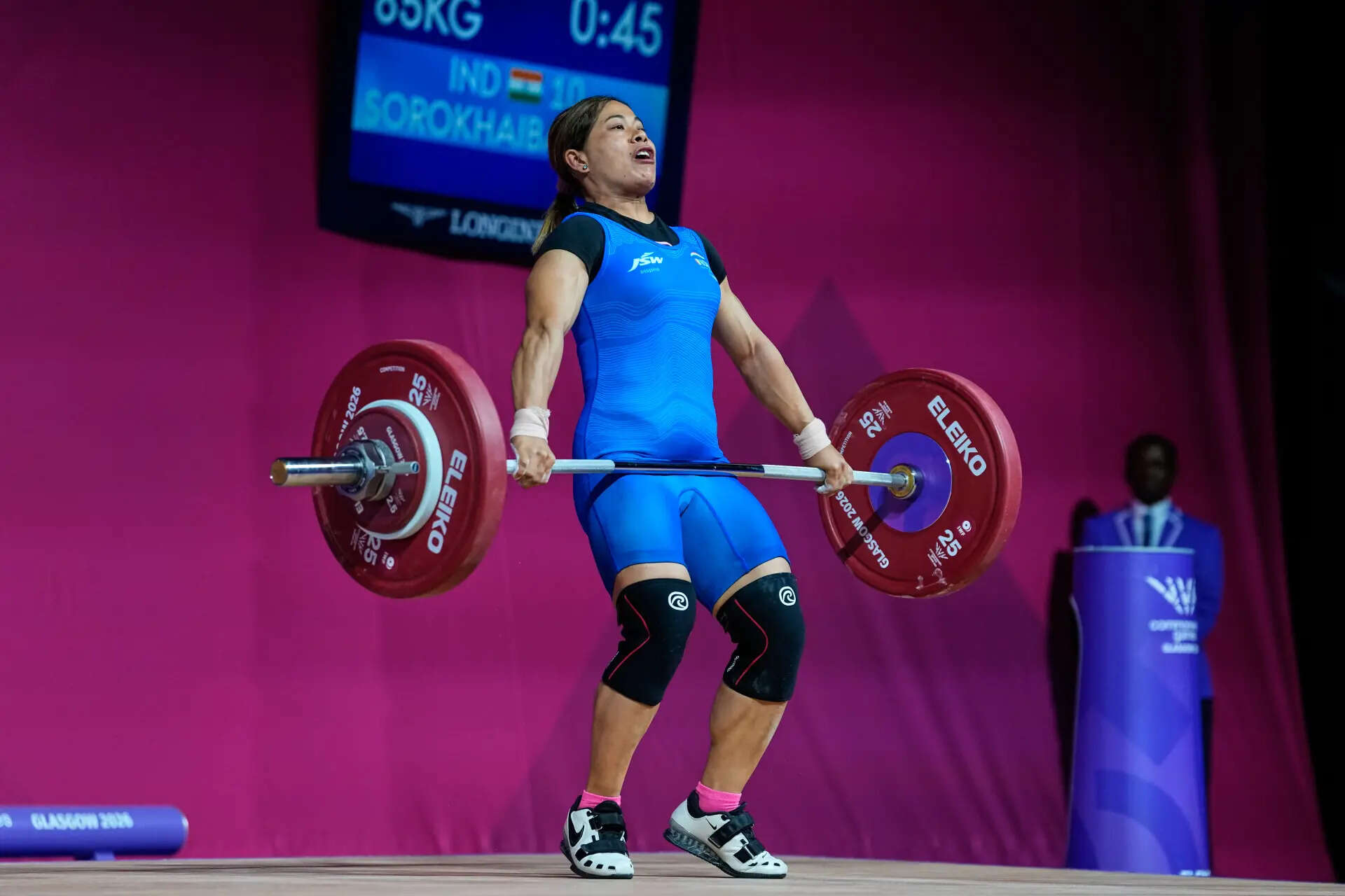 CWG Day 5 Live: Bindyarani Devi's 110kg Clean &amp; Jerk first attempt ruled no lift