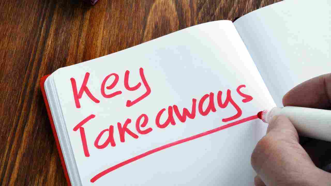 The takeaway