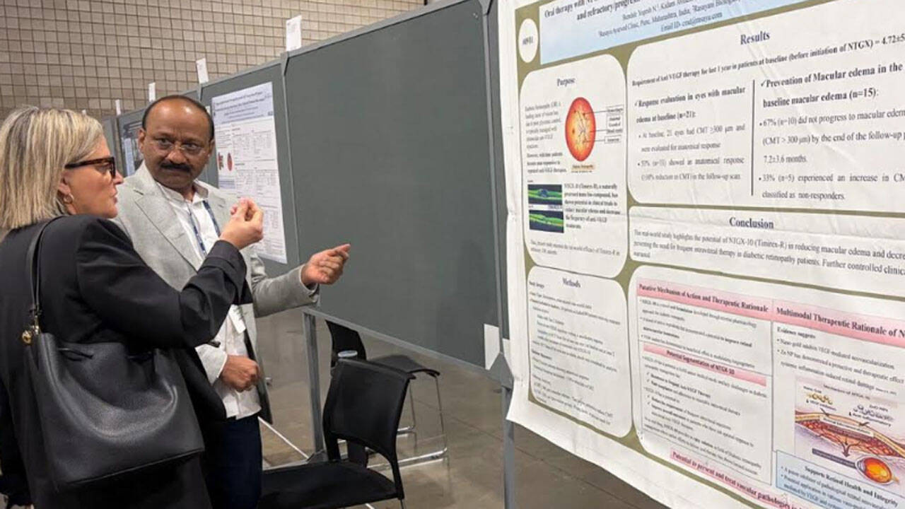 A Pune study on oral therapy for diabetic retinopathy was presented at the global ophthalmology conference in the USA