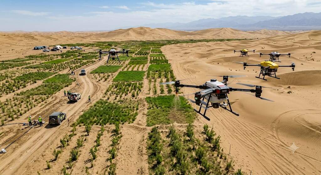 Why China Is Using Drones To Green The Sea Of Death