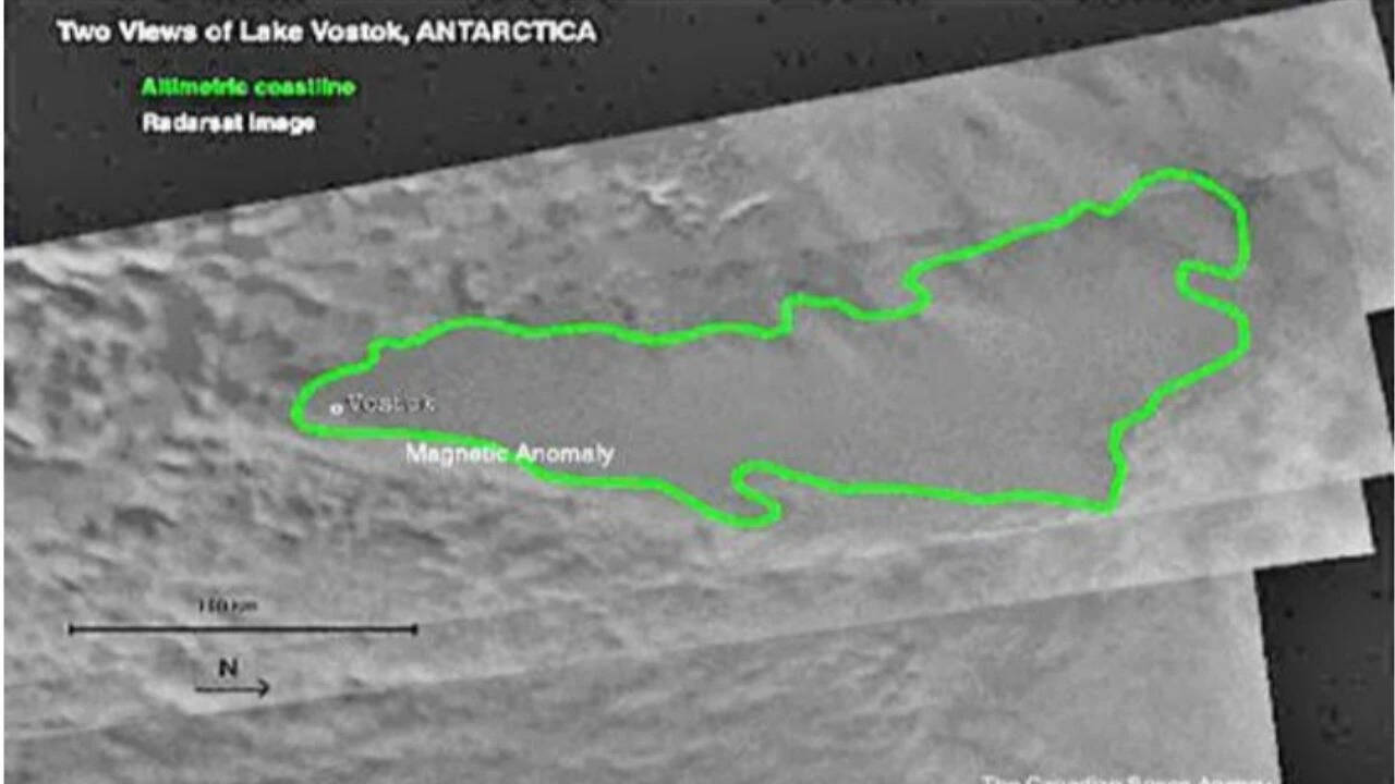 Radar image of Lake Vostok