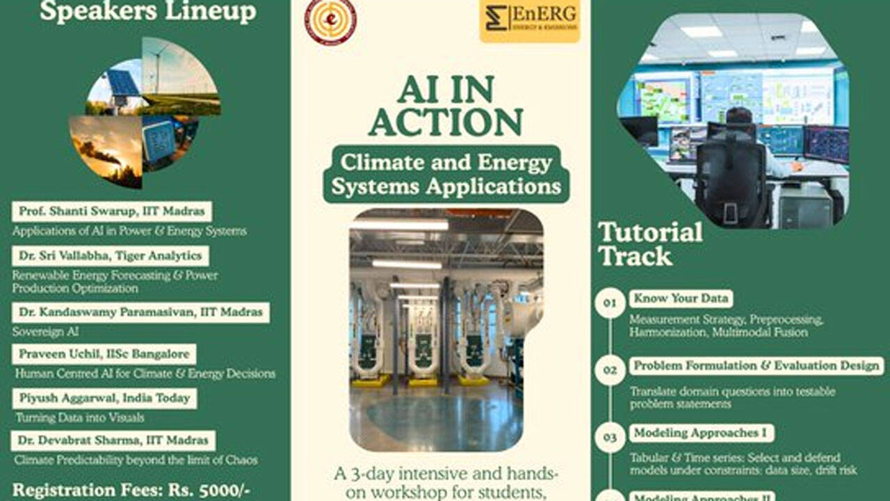 IIT Madras to host AI workshop on climate and energy systems applications