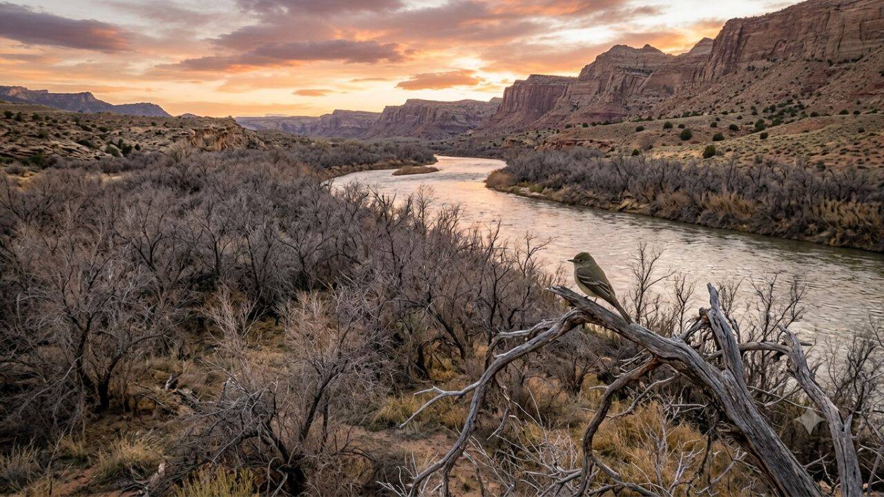 In 2001, scientists released beetles to fight an invasive tree. Years later, an endangered bird had lost 94% of its habitat along one western river | World News 3 Southwestern Willow Flycatcher breeding habitat and conservation
