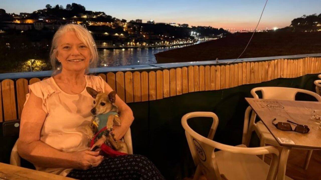 Retired California teacher with her dog
