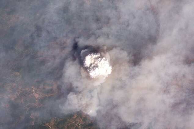 Satellite fire cloud