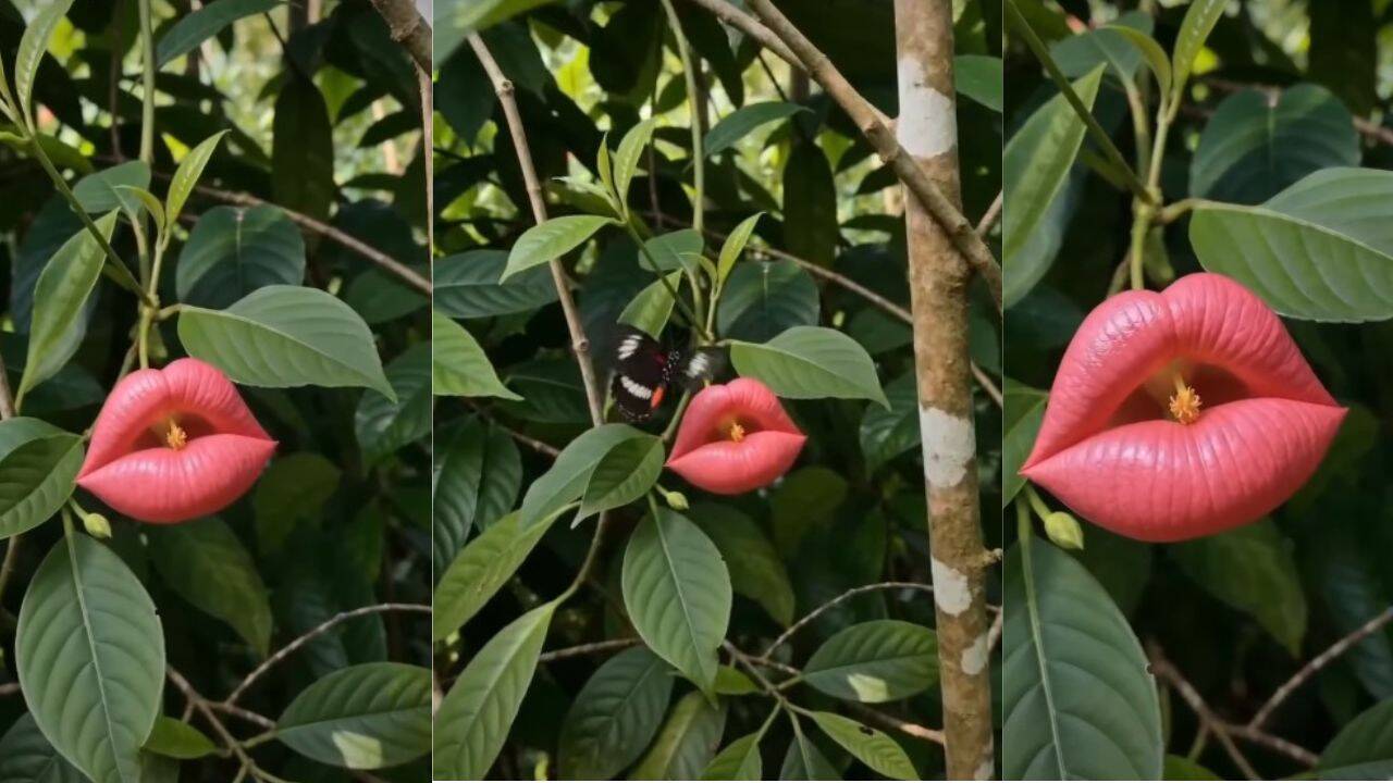 ‘Hot Lips’ rainforest plant