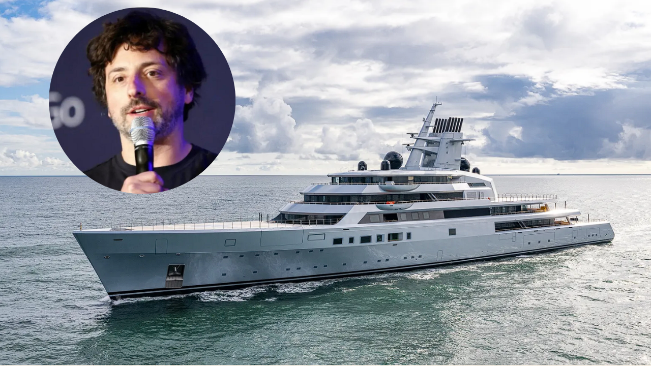 Why Sergey Brin's 466-foot megayacht Dragonfly is called a floating workplace