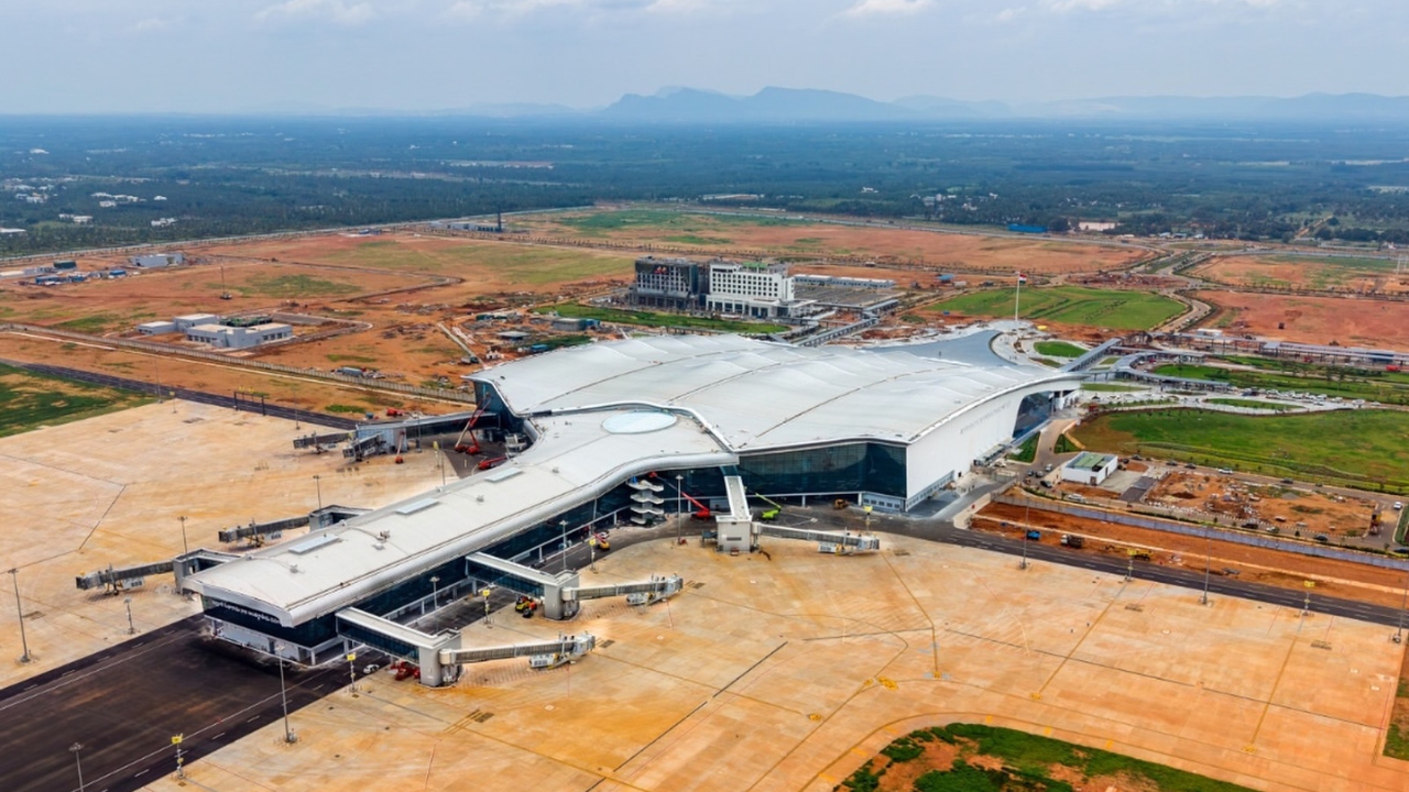 Ariel view of Alluri Sitarama Raju International Airport at Bhogapuram