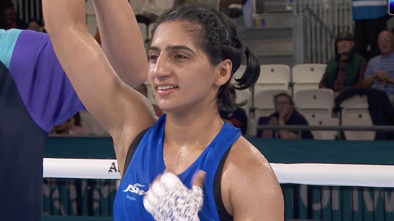 CWG Live: Jaismine in action in 57kg final; Preeti Pawar wins 54kg gold