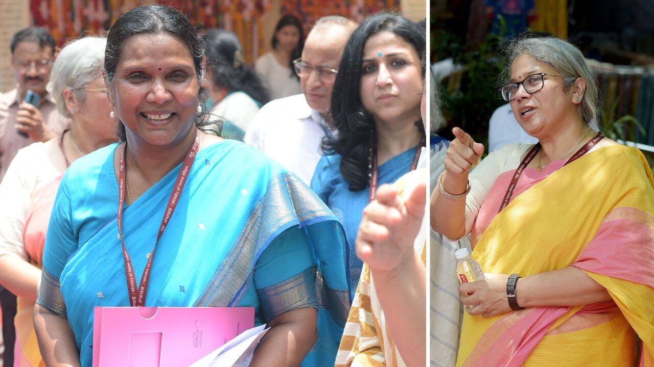 DC (Handloom) Dr M Beena and Amrit Raj, DC (Handicrafts)