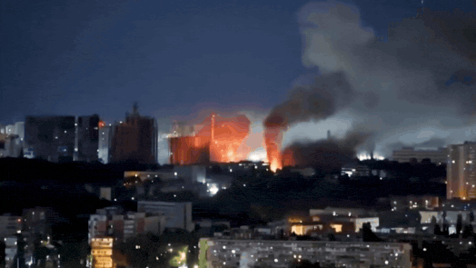 Video shows inferno after Russian missile barrage leaves 9 dead in Ukraine