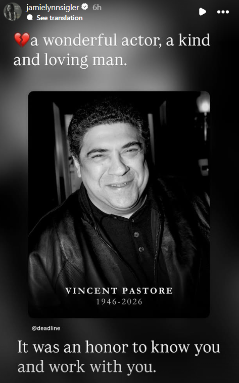 Jamie-Lynn Sigler remembers Vincent Pastore's kindness