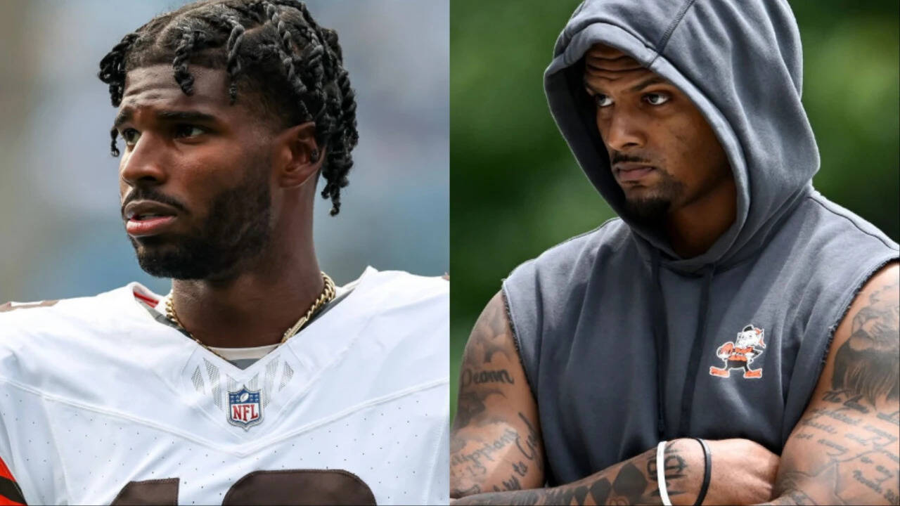 Deshaun Watson throws six INTs in training camp amid QB battle with Shedeur Sanders