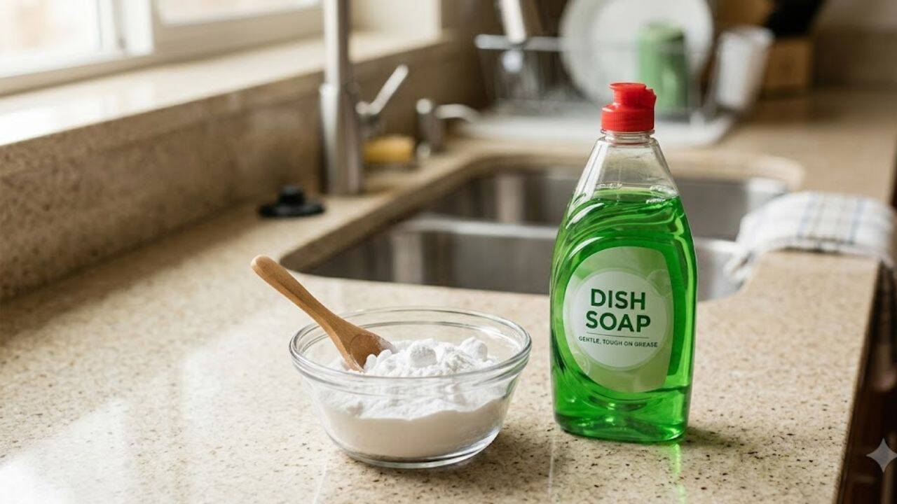 Baking soda and dish soap