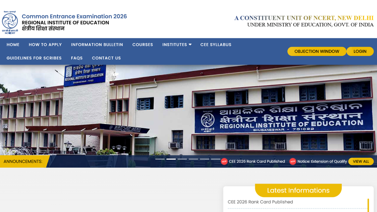NCERT declares RIE CEE 2026 result at cee.ncert.gov.in: Direct link to download rank card here