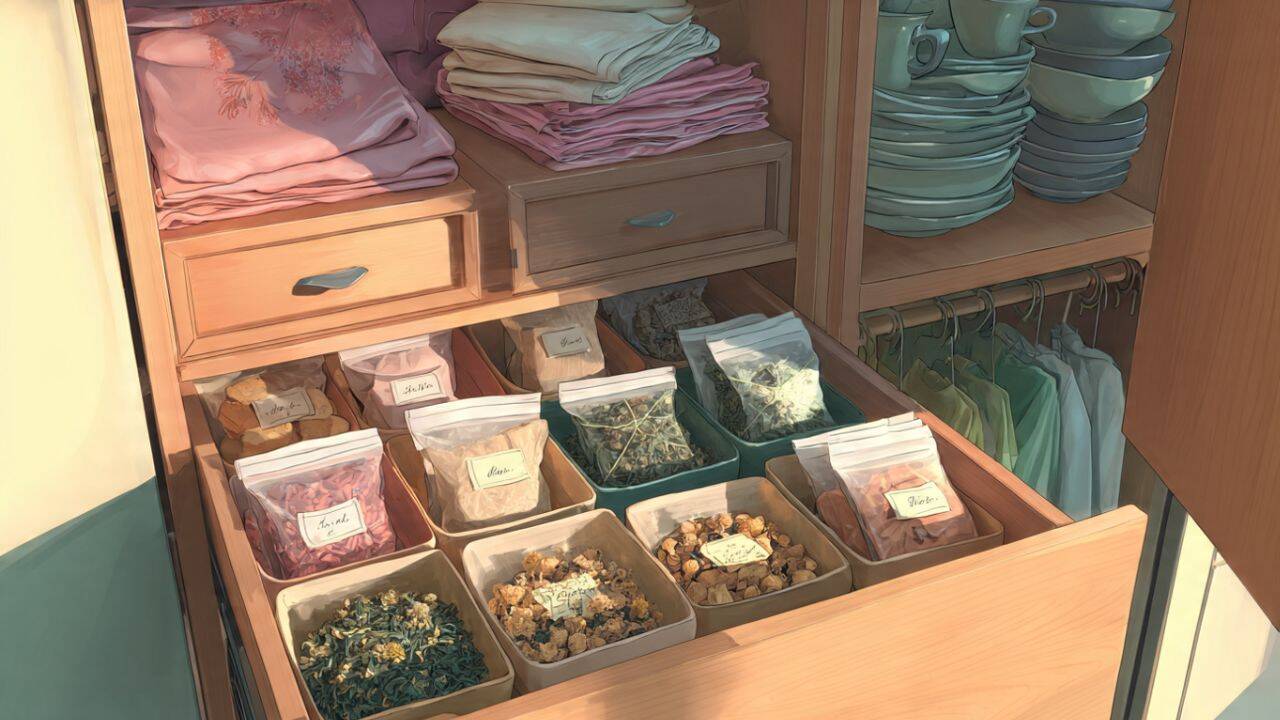 Freshen cupboards and drawers<br>