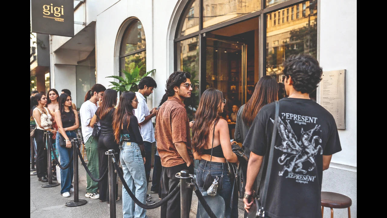 Long queues outside trendy restaurants become a marketing draw
