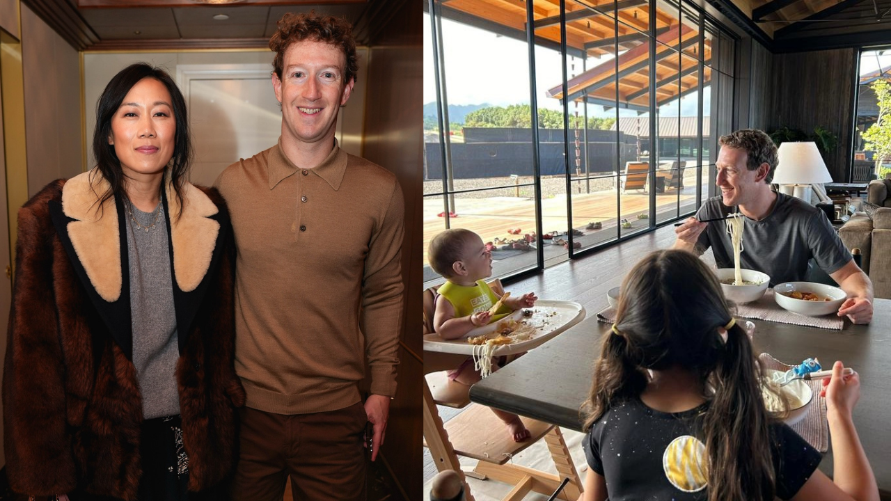 Mark Zukerberg with wife Priscilla Chan and | Zuckerberg with his daughters