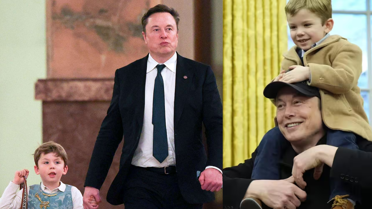 Elon Musk with his son  X Æ A-Xii
