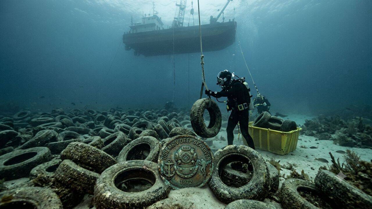 US dumped 2 million tyres in the 1970s to help marine life; cleanup continues