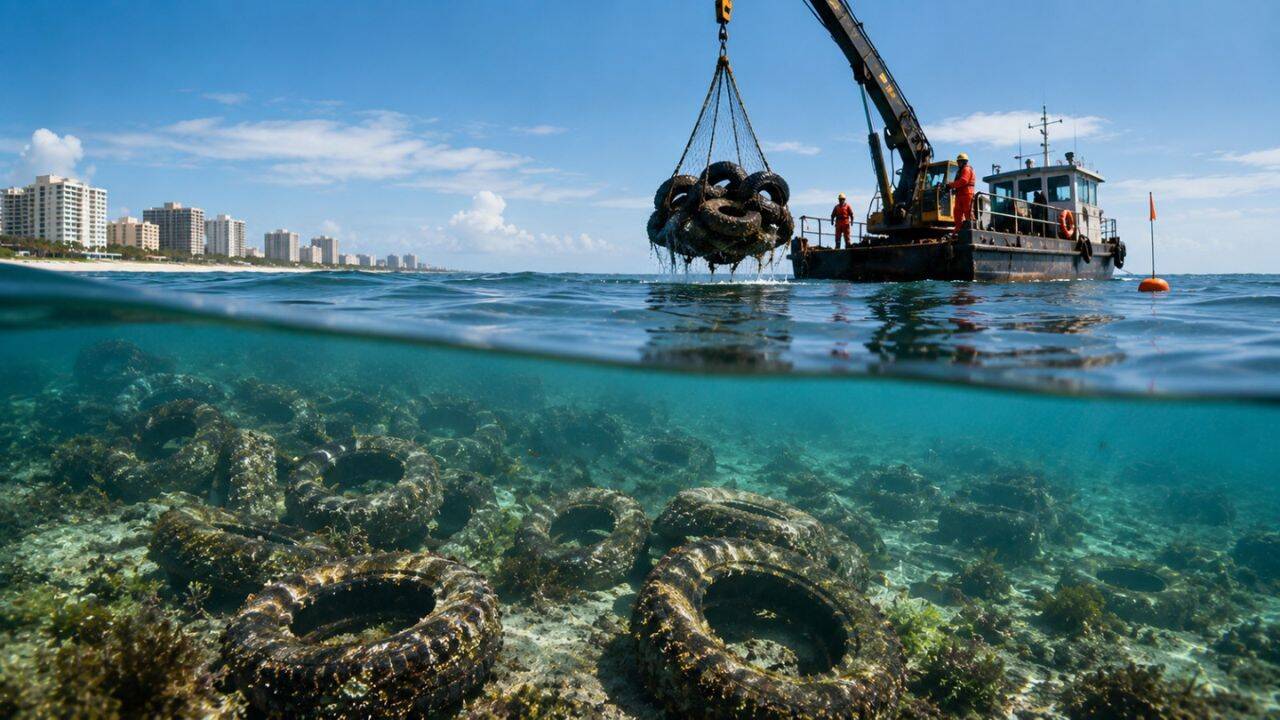 Why millions of tyres were placed off Florida's coast