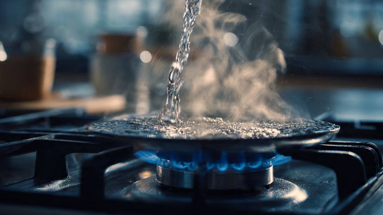 Use boiling water for fresh burnt residue<br>